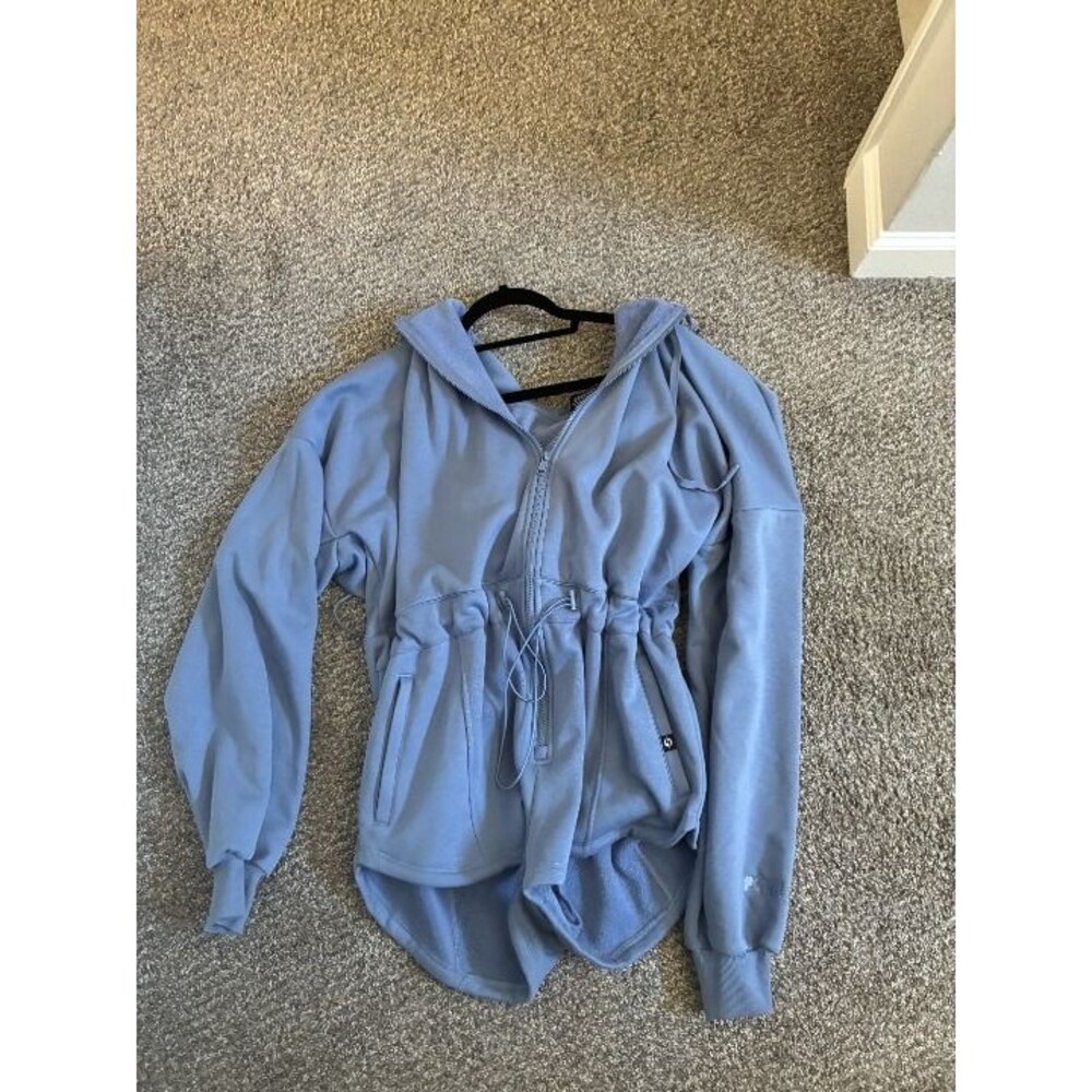 Popflex Women's Blue Athletic Hoodie Cloud Romper - Stonewash NWT - Picture 2 of 6